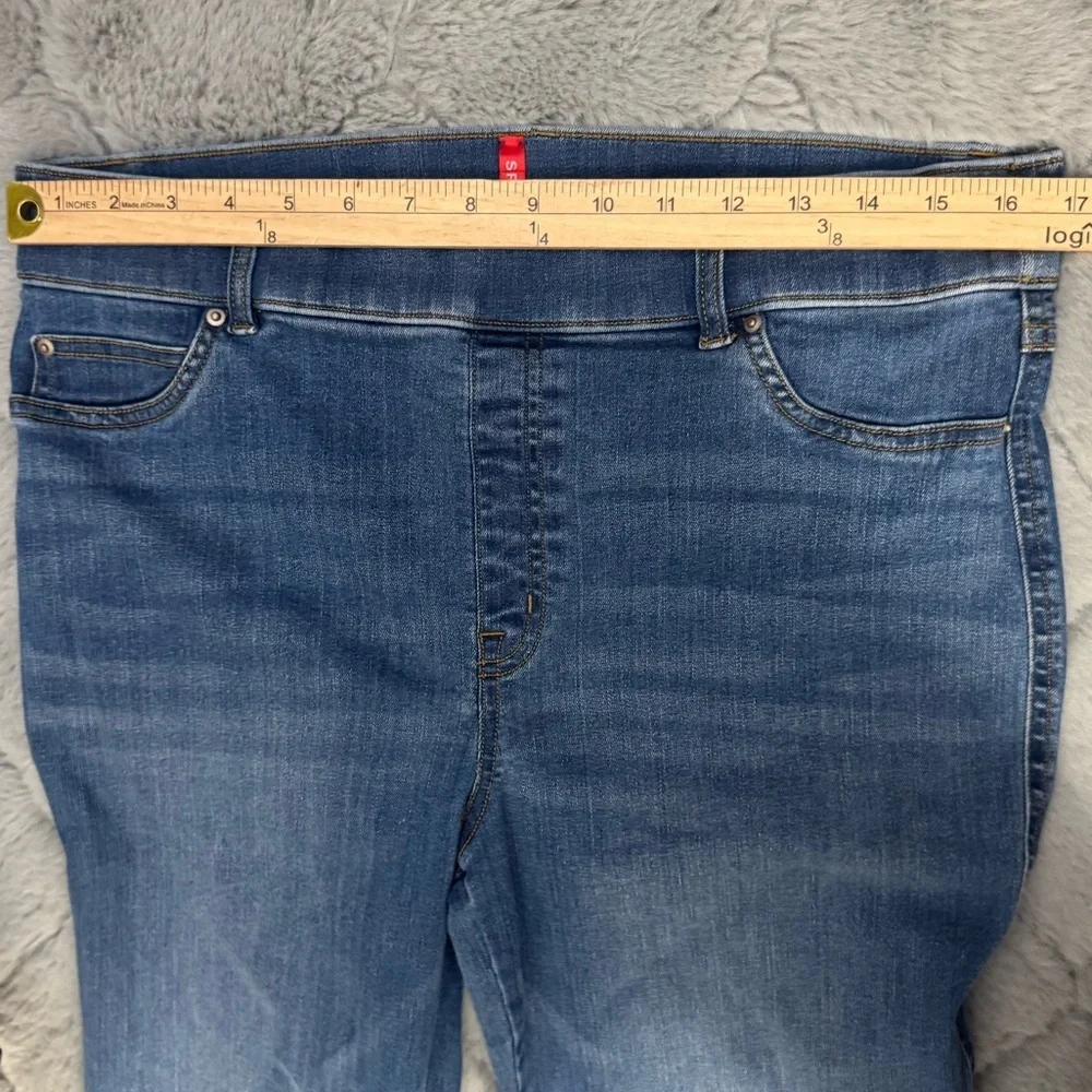 Spanx Flare Leg Jeans Size XL In Vintage Indigo Blue